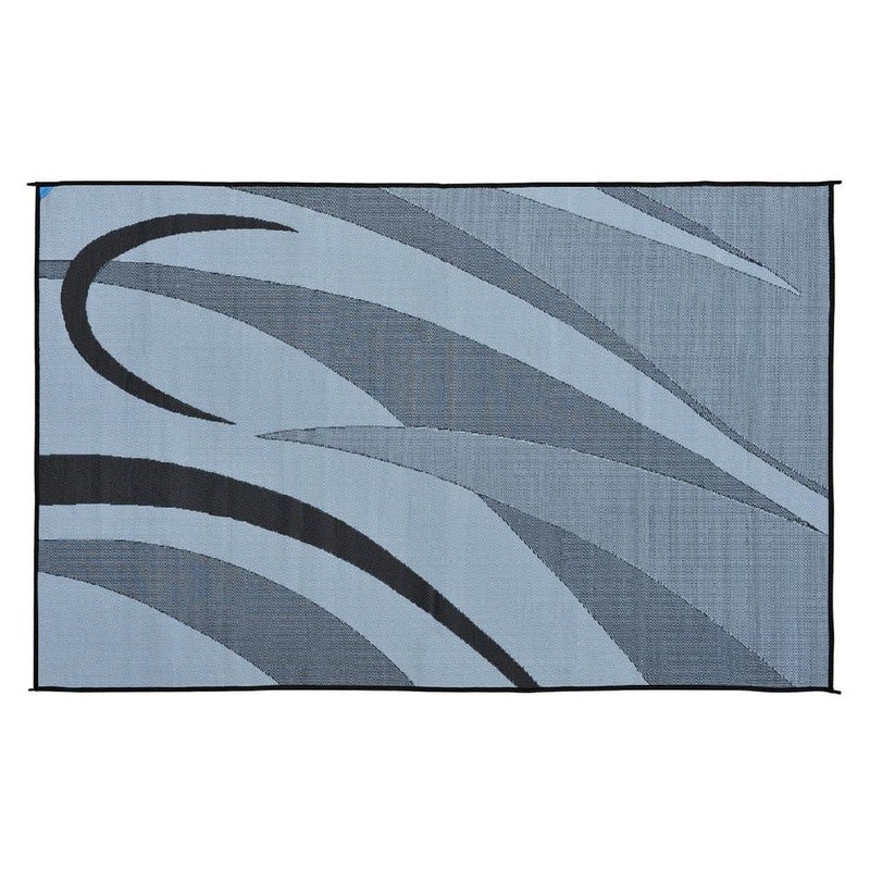 Stylish Camping GA1 Reversible Graphic Patio Mat-8' x 12', Black/Silver - Image 5